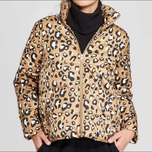 We Wore What Animal Print Puffer Jacket